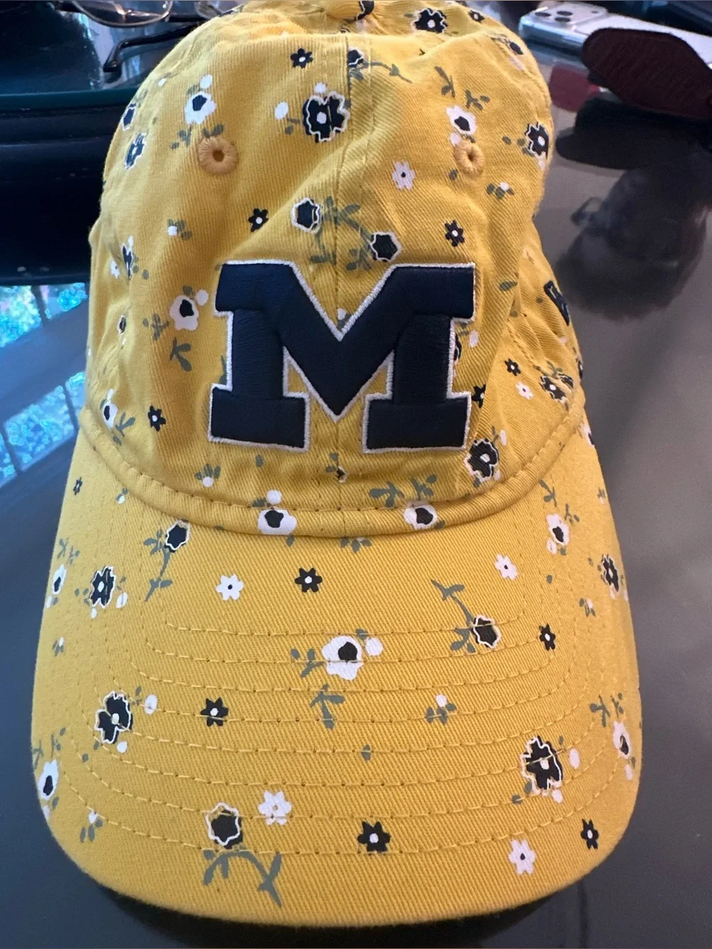 New Era Michigan Wolverines Womens Yellow Floral 9TWENTY Hat⁠